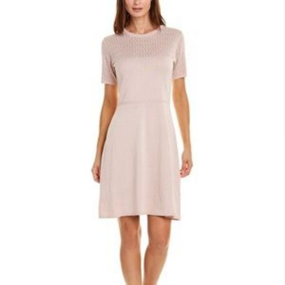 NWT JULIA JORDAN Fit & Flare Sweater Dress in Blush Size 8 - Picture 2 of 6